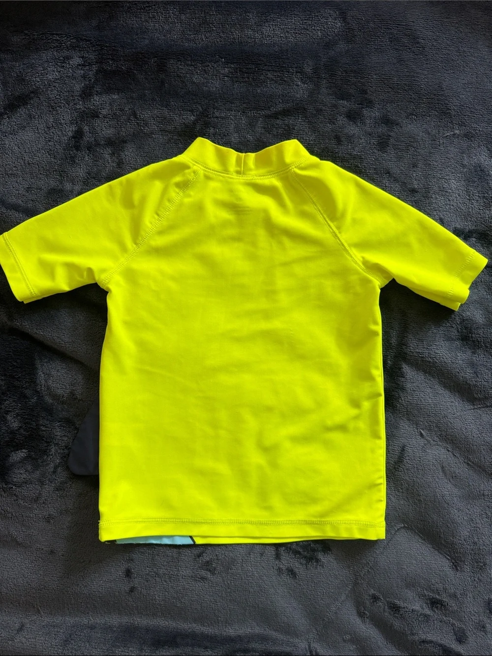 Carter's Bright Yellow Short Sleeve Shark Swim Rashguard